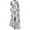 White, variant on ZANZEA Women Tiered Printed V-Neck Elegant Casual Long Dress