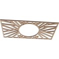 thumbnail image 2 of 22"W x 11"H x 8 1/8"ID x 1/4"T Hoover Wood Fretwork Pierced Ceiling Medallion, Red Oak, 2 of 3