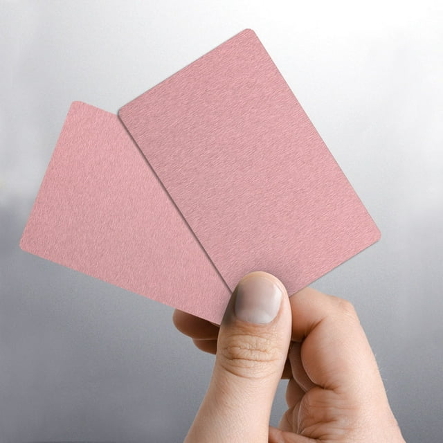 Blank Business Card 50Pcs Aluminium Alloy Business Card Engraved Color Blank Name Cards Business Accessories