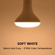 Great Value BR30 LED 8W (65W Equivalent) Soft White Floodlight E26 Medium Base Light Bulbs, Dimmable, 8 Pack