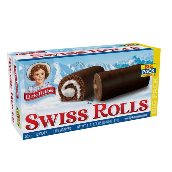 Little Debbie Big Pack Swiss Rolls 20.08 oz 12 count (Pack of 2)