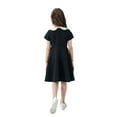 thumbnail image 4 of Classic Summer Girls School Style Dress Color Contrast Short Sleeve Outfit for Children Ages 4 to 13 Years Old Girls Summer Dress Cassual Formal Dresses Cute Sun Dresses, 4 of 8