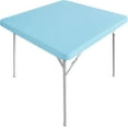 thumbnail image 2 of Cocktail Fitted Spandex Stretch Square Table Covers Caps Elastic Square Tablecloth Blue Mist Table Topper 34x34 Inch, 2 of 6