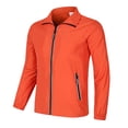 thumbnail image 1 of Men's Casual Jacket Lapel Solid Color Zipper Windproof Lightweight Comfortable Outdoor Sports Coat, 1 of 3