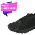 thumbnail image 3 of ZEE ALEXIS Women's Danielle Woven Sneakers, Color: Black Metallic, Size: 6, 3 of 5
