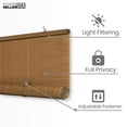 thumbnail image 4 of PowerSellerUSA Light Filtering Cordless Rollup Window Blinds, 72L x 72W Inches Oval Veranda Vinyl Roller Privacy Blind, Indoors-Outdoors Mount Simply Pull-Up from the Bottom Handrail, Woodtone, 4 of 7
