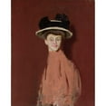 thumbnail image 2 of Ignacy Marek 15x18 Black Ornate Wood Framed Double Matted Museum Art Print Titled - Portrait Study of a Woman, 2 of 5