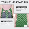 thumbnail image 6 of Green Christmas Snowflake Apron-Garden Aprons for Women with Pockets-Cotton Linen Waterproof Kitchen Cooking Gardening Aprons Adjustable for Kitchen,Cooking,BBQ and Salon 32"x27", 6 of 7