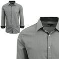 thumbnail image 3 of Men's Long Sleeve Houndstooth Slim Fit Shirts, 3 of 5
