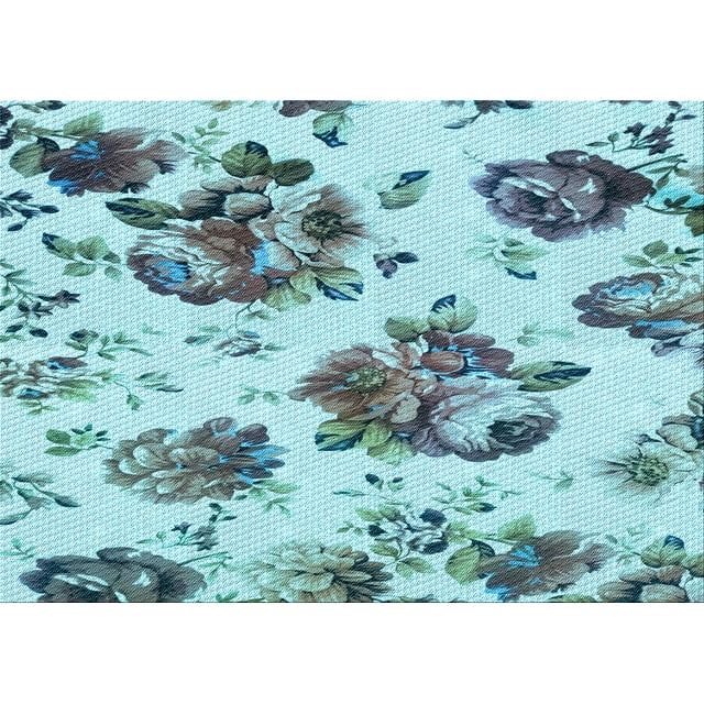 Ahgly Tapis Rectangulaire Lavable en Machine Intérieur Transitionnel Vert Profond, 4 Pieds x 6 Pieds
