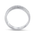 thumbnail image 2 of 10kt White Gold Mens Round Channel-set Diamond Milgrain Edge Wedding Band Ring 1/2 Cttw, 2 of 4