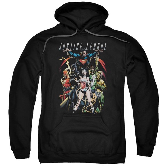 JLA Justice League Dark Days Adult Pullover Hoodie Sweatshirt Black