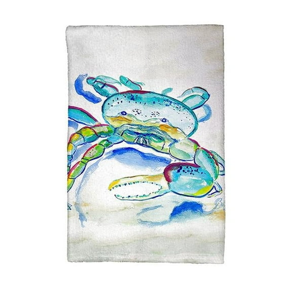 Betsy Drake KT1014 Blue Fiddler Crab Kitchen Towel