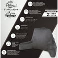 thumbnail image 4 of Husband Pillow Aspen Iron Grey, Reading Pillow Bed Rest Chair, Two-Sided Reversible Fabric, Large Lounge Cushion Adult Backrest with Arms, Comfy Back Support for Sit Sitting Up, Wash/ Removable Cover, 4 of 9