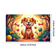 thumbnail image 3 of Adorable Puppy Print Backdrop Background Decor Photography Props Party Supplies Banner Birthday Decoration Photo Display, 3 of 4