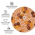 thumbnail image 4 of Pofeuu Hippie Ditsy Floral Print Leather Coasters Set of 6, Round Cups Mugs Mat Pad for Home Kitchen Heat Resistant Drink Coasters,Round Shape, 4 of 7