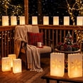 thumbnail image 4 of 10 Pcs Luminary Bags, Fire-Retardant White Paper Luminary Candle Bags, Snow Xmas Tree Pattern for Christmas Weddings Birthday Valentine's Day Halloween Party Decoration, 4 of 6