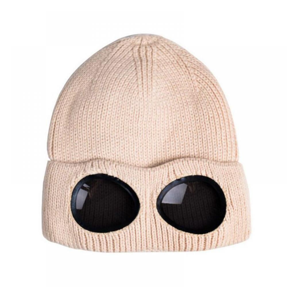 Details about   Unisex Beanie Hat Glasses Goggle Winter Protector Knit Cap Warm Knitted Cap 
