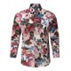 thumbnail image 3 of Camisas De Vestir Para Hombre 5xl Camiseta de primavera y verano para hombre, camiseta hawaiana de manga larga con estampado Floral, camiseta de trabajo con botones para la playa, (Red, 5XL), 3 of 5