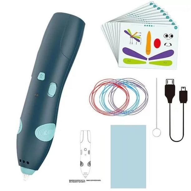 Bolígrafo de impresora 3D con filamentos de plástico, herramienta de dibujo de impresión a baja temperatura, bolígrafos de manualidades para niños, regalo de cumpleaños y festival. Regalo de navidad