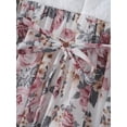 thumbnail image 6 of Alvivi Girls Floral Print Dress V Neck Straps Self Tie High-low Hem Dresses 6-16, 6 of 7