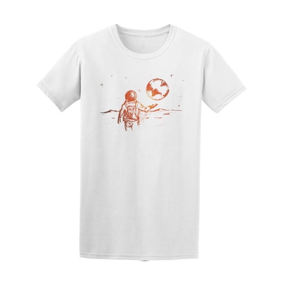 Astronaut Holding Planet Earth Tee Men's -Image by Shutterstock