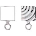 thumbnail image 1 of Square Hand Mirror Handheld Mirror with Handle Hand Mirror for Women (Electroplated Silver, 1 of 7