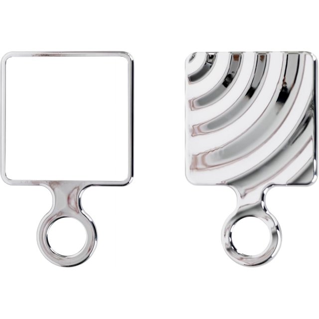 Square Hand Mirror Handheld Mirror with Handle Hand Mirror for Women (Electroplated Silver