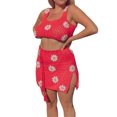 thumbnail image 2 of Mialoley Ensemble de Vêtements Deux Pièces pour Femmes Crop Tops Sans Manches et Jupe en Tricot, 2 of 5
