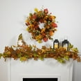 thumbnail image 2 of Northlight Berries and Pine Cones Artificial Maple Leaf Fall Harvest Wreath - 26" - Unlit, 2 of 9