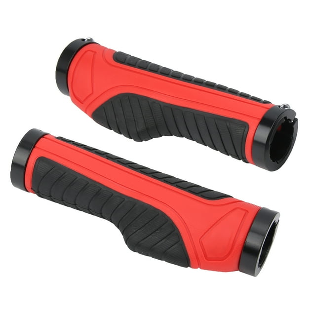 Bike Handlebar Grips, Double Lock Anti Slip Shock Absorbing Rubber Handle Grips for Mountain Bike