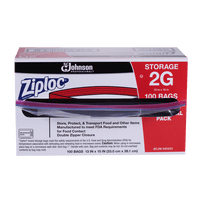 Ziploc Pinch & Seal Storage Bags, 2 Gallon, 100 Count