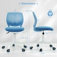 thumbnail image 3 of Costway Kids Desk Chair Ergonomic Swivel Children Mesh Study Height Adjustable Blue, 3 of 7