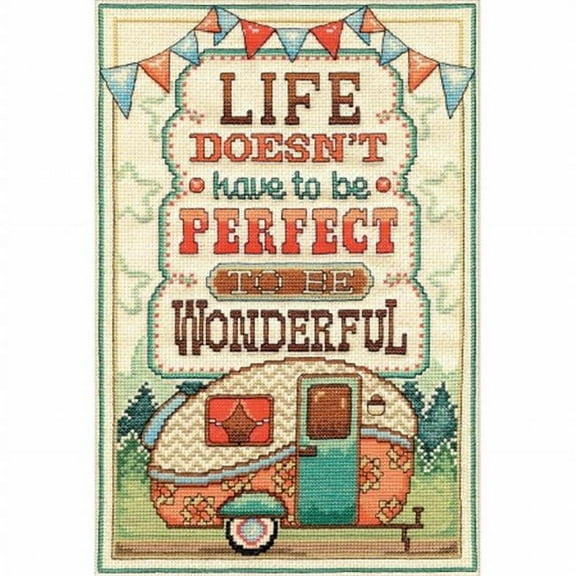 Design Works Counted Cross Stitch Kit 8"X12"-Life Is Wonderful (14 Count)