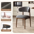 thumbnail image 5 of Hawsaiy Wooden Dining Chairs Set of 2, Mid-Century Upholstered Linen Dining Chairs with Solid Wood Legs, Comfortable Kitchen Chairs for Dining Room, Gray, 5 of 7