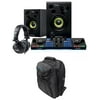 Hercules DJ Starter Kit w/DJ Controller+Monitors+Headphones+Software+Backpack