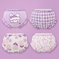 thumbnail image 2 of TOWED22 Cotton Reusable Baby Training Pants Unisex Potty Toddler Underpants Kids Waterproof Breathable Underwear 4-Pack(Purple,6-15 M), 2 of 8