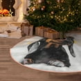 thumbnail image 5 of Sikiie Dachshund Sitting in Bathtub Nativity Christmas Tree Skirt, Jesus Christian Winter Holiday Tree Mat Decoration(30-48IN)30", 5 of 6
