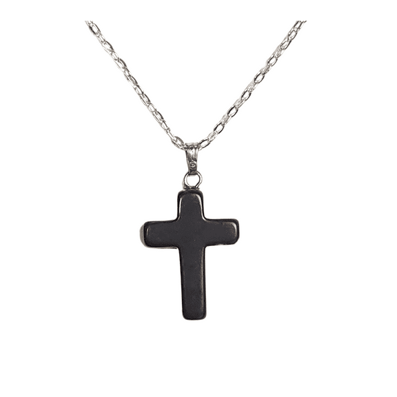 Onyx Cross Necklace