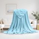 thumbnail image 1 of Manta Kabnic, manta de franela polar, manta para sofá, microfibra suave y ligera para un sofá acogedor o cama, lavable a máquina, azul cielo, 1 of 5
