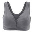 thumbnail image 3 of felwors Maternity Nursing Bra for Women Button Front Wireless Bra for Breastfeeding(Grey, XXL), 3 of 3