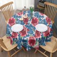 thumbnail image 3 of Pioneer Flower Floral Print Pattern Round Tablecloth 60"x60",Wrinkle Wipeable Table Cloth for Kitchen Dining Room Picnic Patio Party, 3 of 6