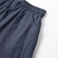 thumbnail image 6 of vigerkar Women's Linen Summer Shorts Casual Bermuda Wide Leg Mid Length High Waisted Drawstring Quick Dry Short with Pocket Navy, S, 6 of 9