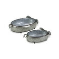 thumbnail image 5 of Set of 2 Galvanized Metal Piglet Planters, 5 of 7