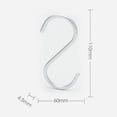 thumbnail image 2 of 5pcs S-Shape Hook For Hanging Clothes Handbag Aluminum Alloy Durable Anti-Deformation Storage Holder(Matt Silver), 2 of 3
