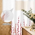 thumbnail image 3 of No Hook Shower Curtain, Red Shower Curtains for Bathroom with See Through Top Window, Polka Dots Watercolor Abstract Art Waterproof & Washable Bath Curtain Stand Up Stall 36"x72", 3 of 9