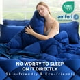 thumbnail image 5 of BDEUS 7 Pieces Comforter Set King，Bed in A bag，All Seasons Bedding sets with Comforter,Fitted Sheet,Flat Sheet,Pillowcases & Shames，dark blue, 5 of 13
