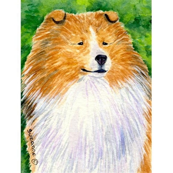 Sheltie Canvas Flag - House Size, 28 x 40 in.