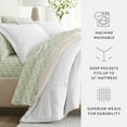 thumbnail image 6 of Comfort Canopy - Queen White / Ivory Bedding Bundle, Reversible Microfiber Comforter and Patterned Sheet Set, 6 of 13