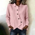 thumbnail image 2 of Kezqiaxn Women's Tops Fall Long Sleeve Collared Work Button Down Shirts Blouses for Women Trendy Fashion Clothing, 2 of 7